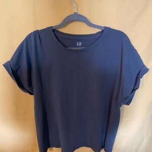 GAP Gray Relaxed Boxy Short Sleeve Crew Tee